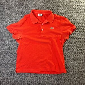 Lacoste Men's Size 6 Classic Polo Shirt Orange Short Sleeve Crocodile Logo